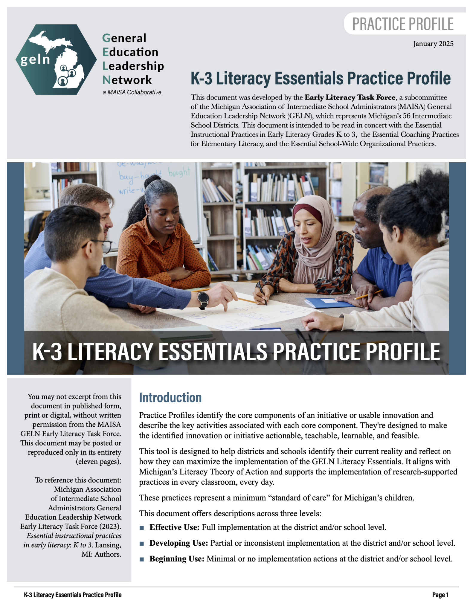 K-3 Practice Profile