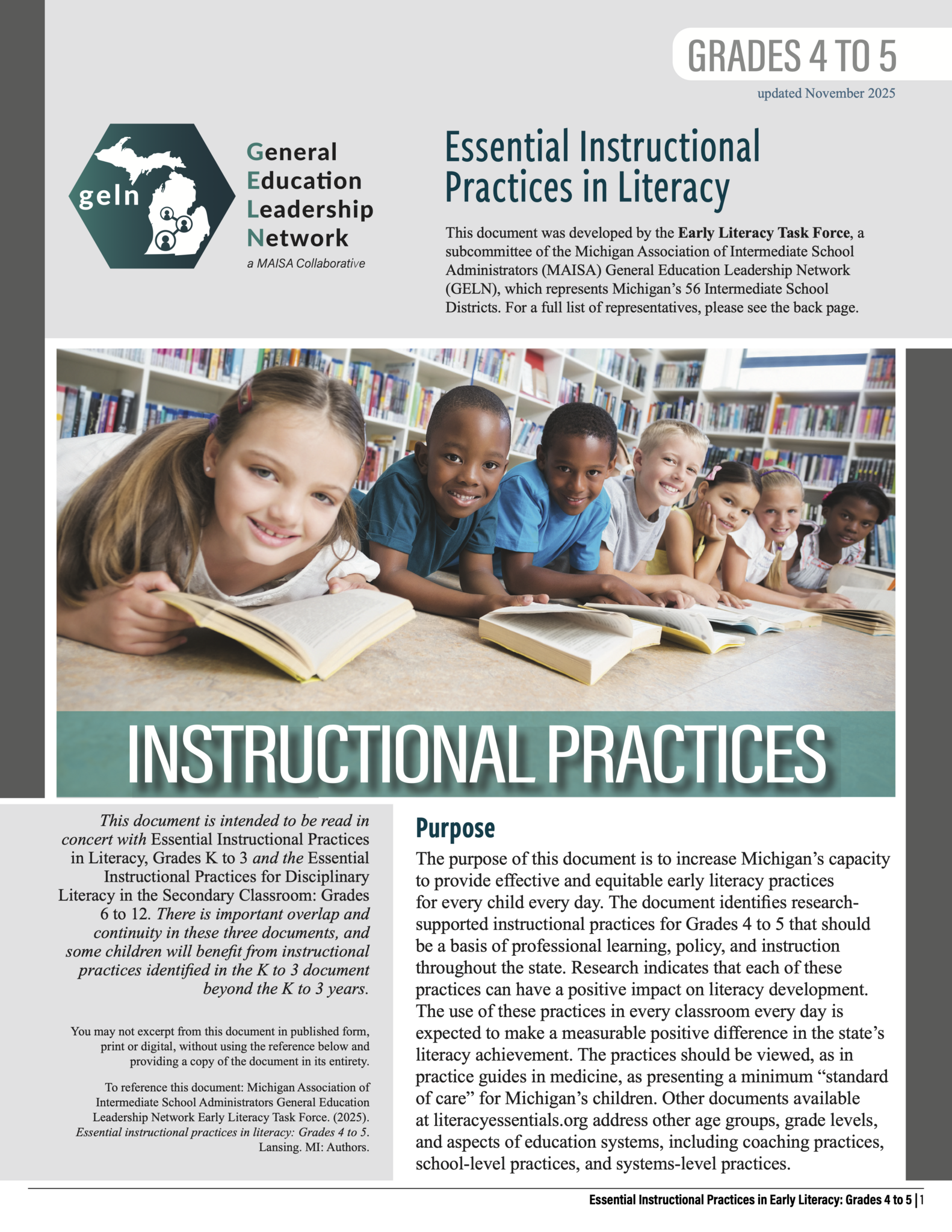 Essential Instructional Literacy 4-5